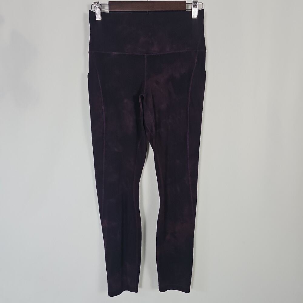 Lululemon Align HR Pocket Pant Diamond Dye Cassis Black Leggings Sz 8